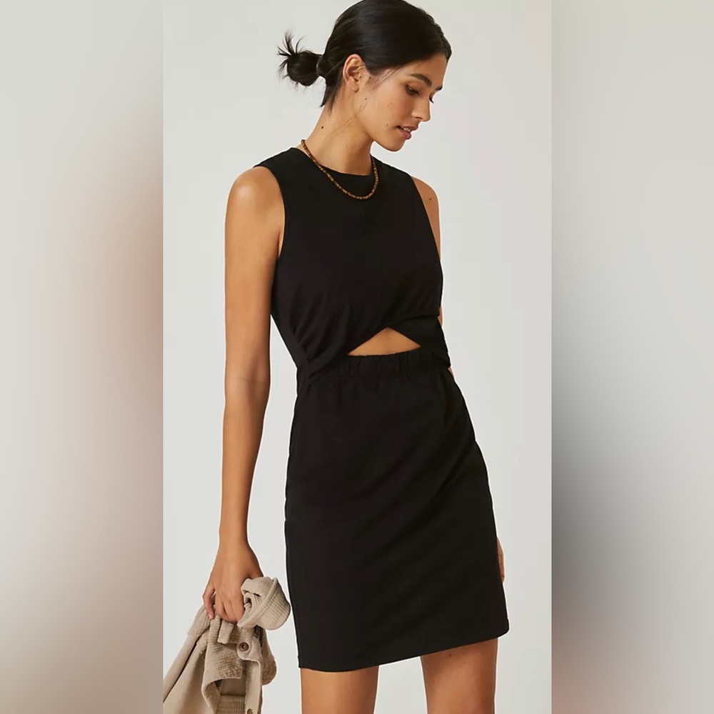 Anthropologie T.LA size Large women’s black Twisted cut out dress New with tags
